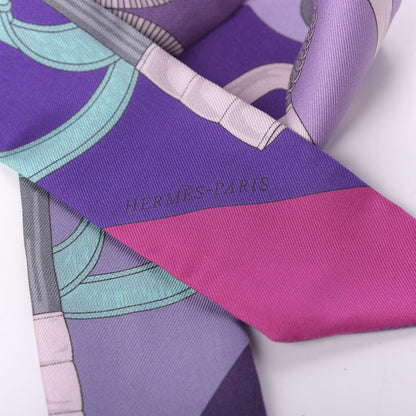 Hermes Silk Eperon d'Or Twilly 5 of 5