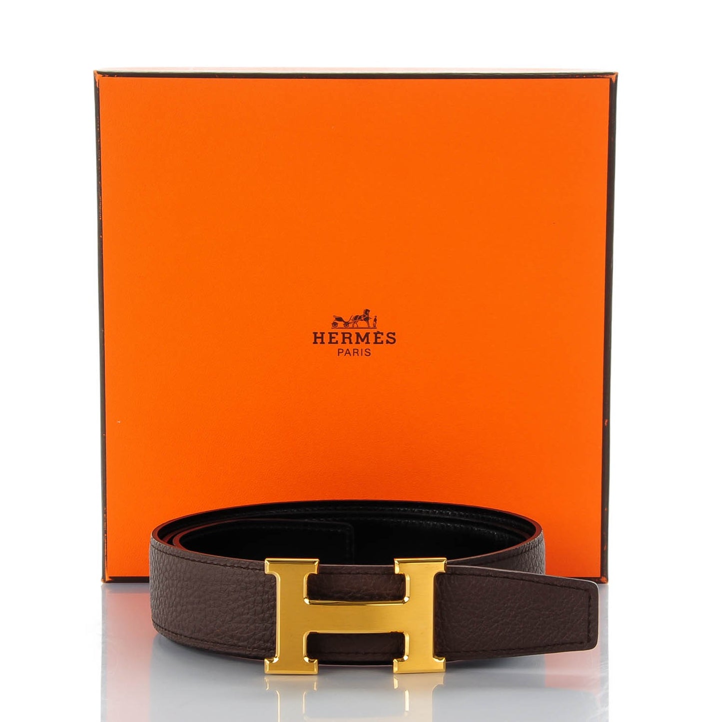 Box Togo 32mm H Belt 90 Black Chocolate