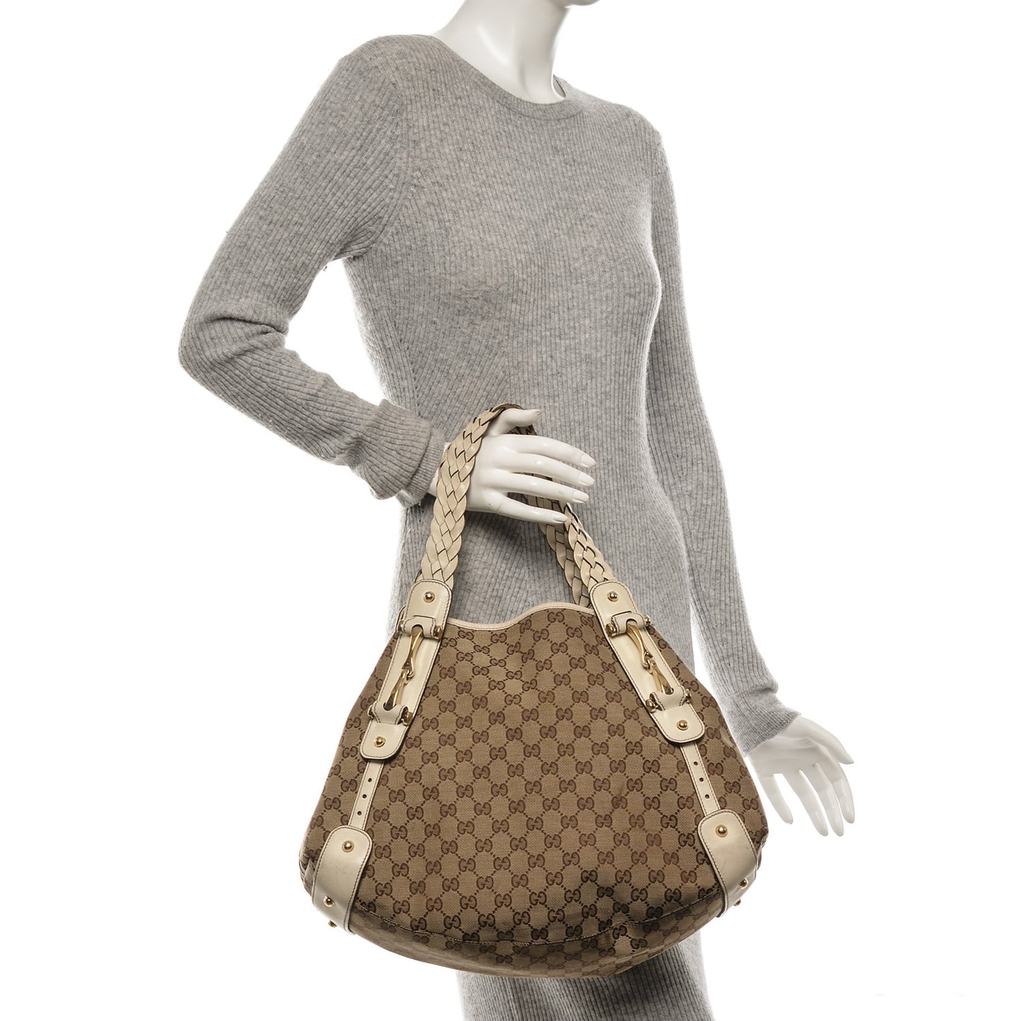 Monogram Medium Pelham Shoulder Bag Off White