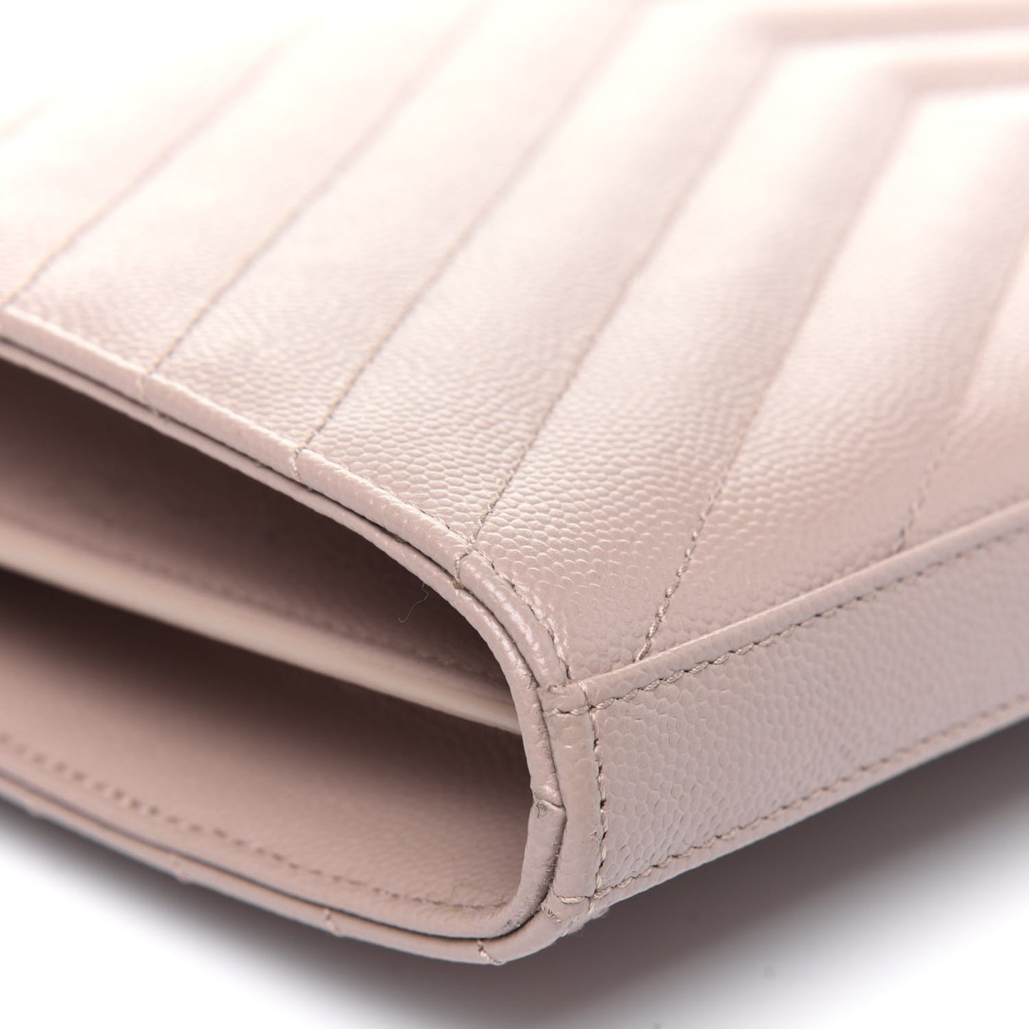 Grain De Poudre Matelasse Chevron Monogram Chain Wallet Rose Antic