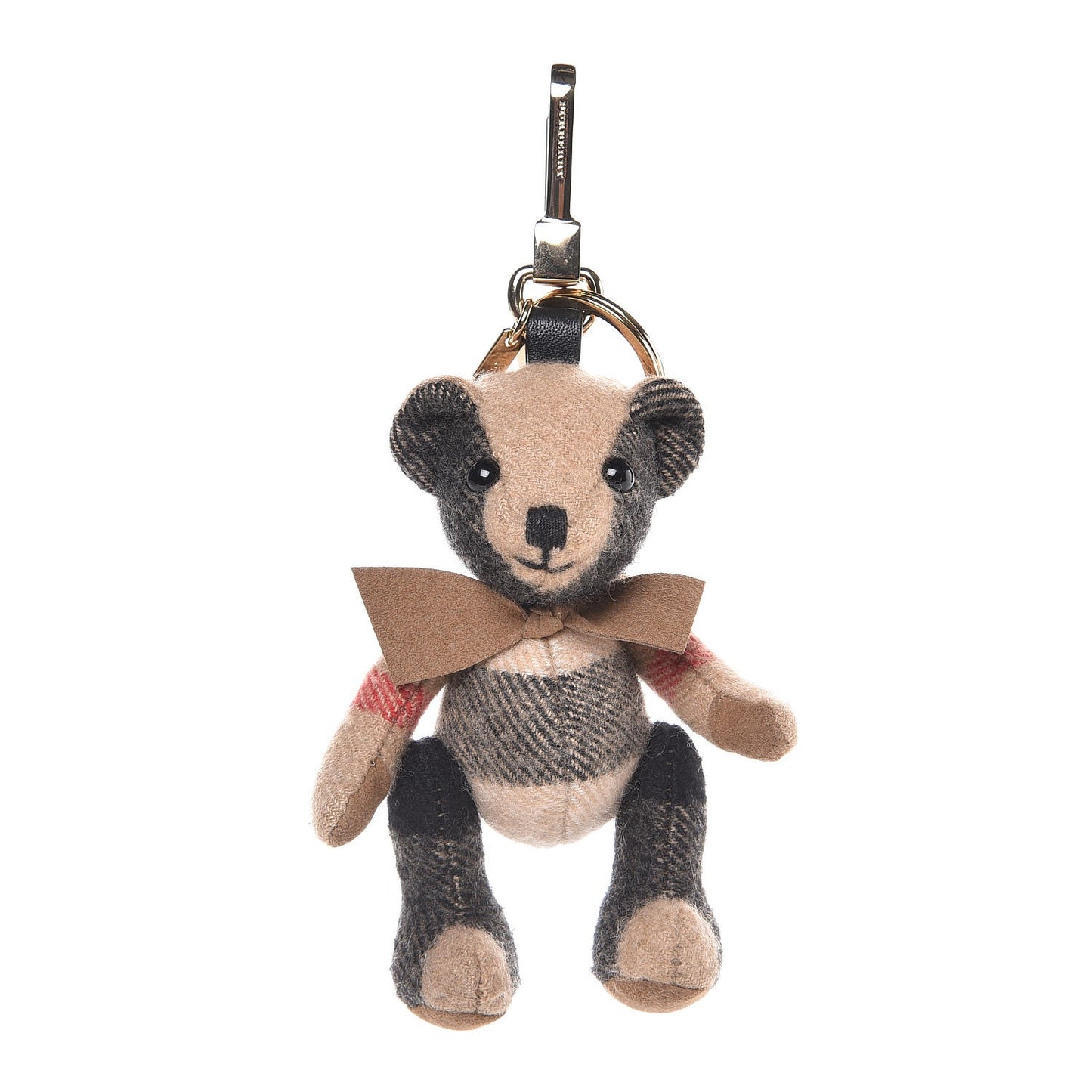 Cashmere House Check Thomas Bear Bag Charm Camel Gold
