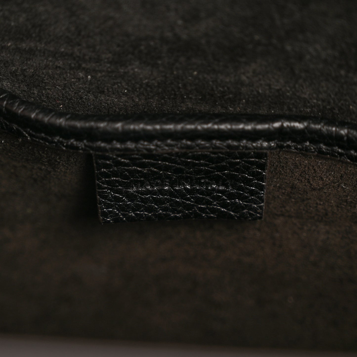 Drummed Calfskin Nano Luggage Black