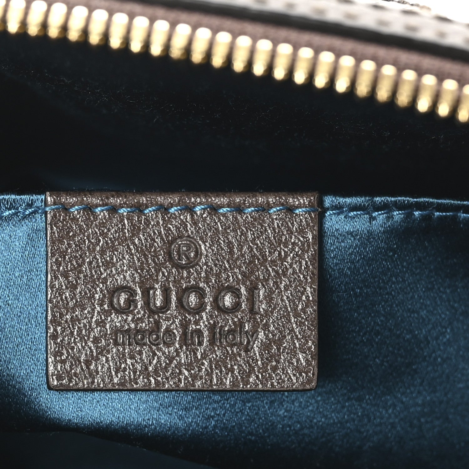 Gucci GG Supreme Monogram Textured Dollar Calfskin Web Small Ophidia Dome Shoulder Bag Beige Ebony New Acero 6 of 10