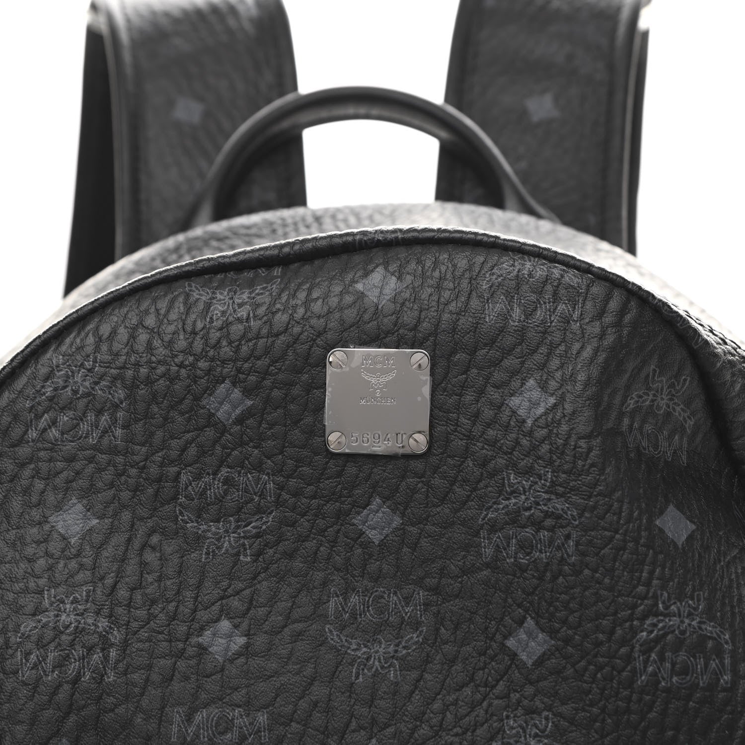 MCM Visetos Medium Side Studs Stark Backpack Black 7 of 9