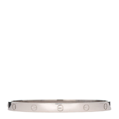 Cartier 18K White Gold LOVE Bracelet 21 1 of 8