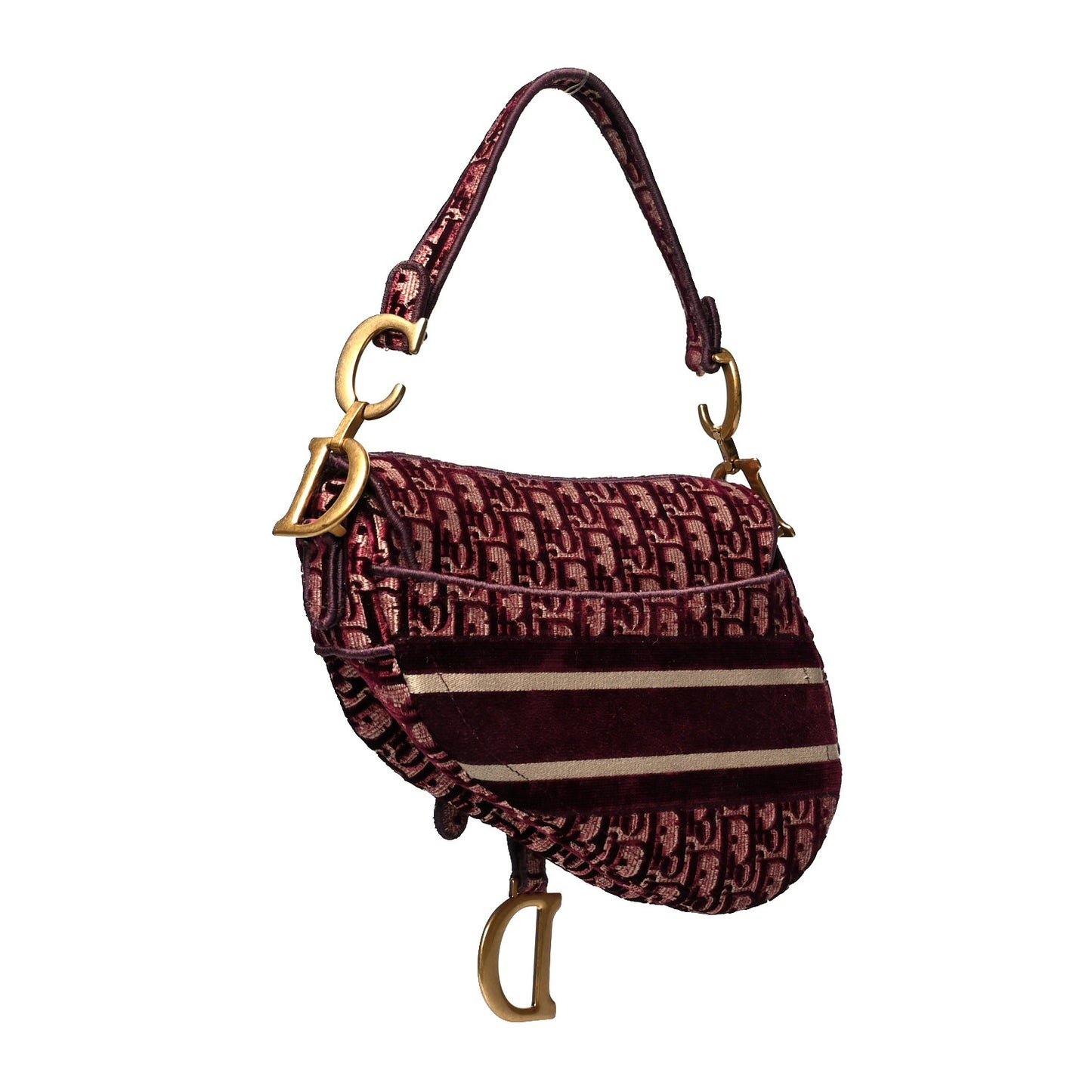 Oblique Saddle Bag Burgundy