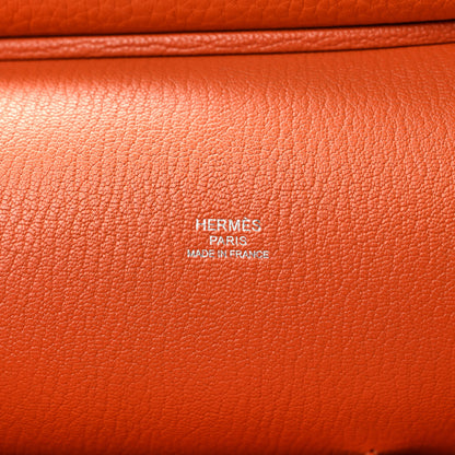 Hermes Taurillon Clemence Jypsiere 28 Orange 6 of 8