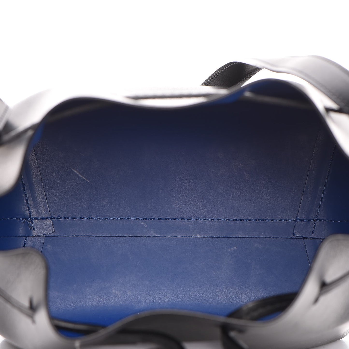 Calfskin Mini Bucket Bag Black Blu