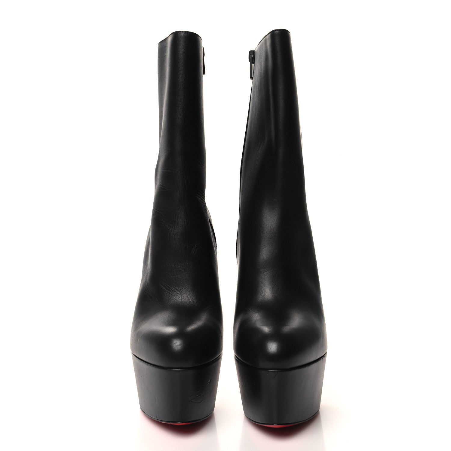 Christian Louboutin Calfskin Dolly Alta Booty 160 Ankle Boots 40 Black 2 of 10