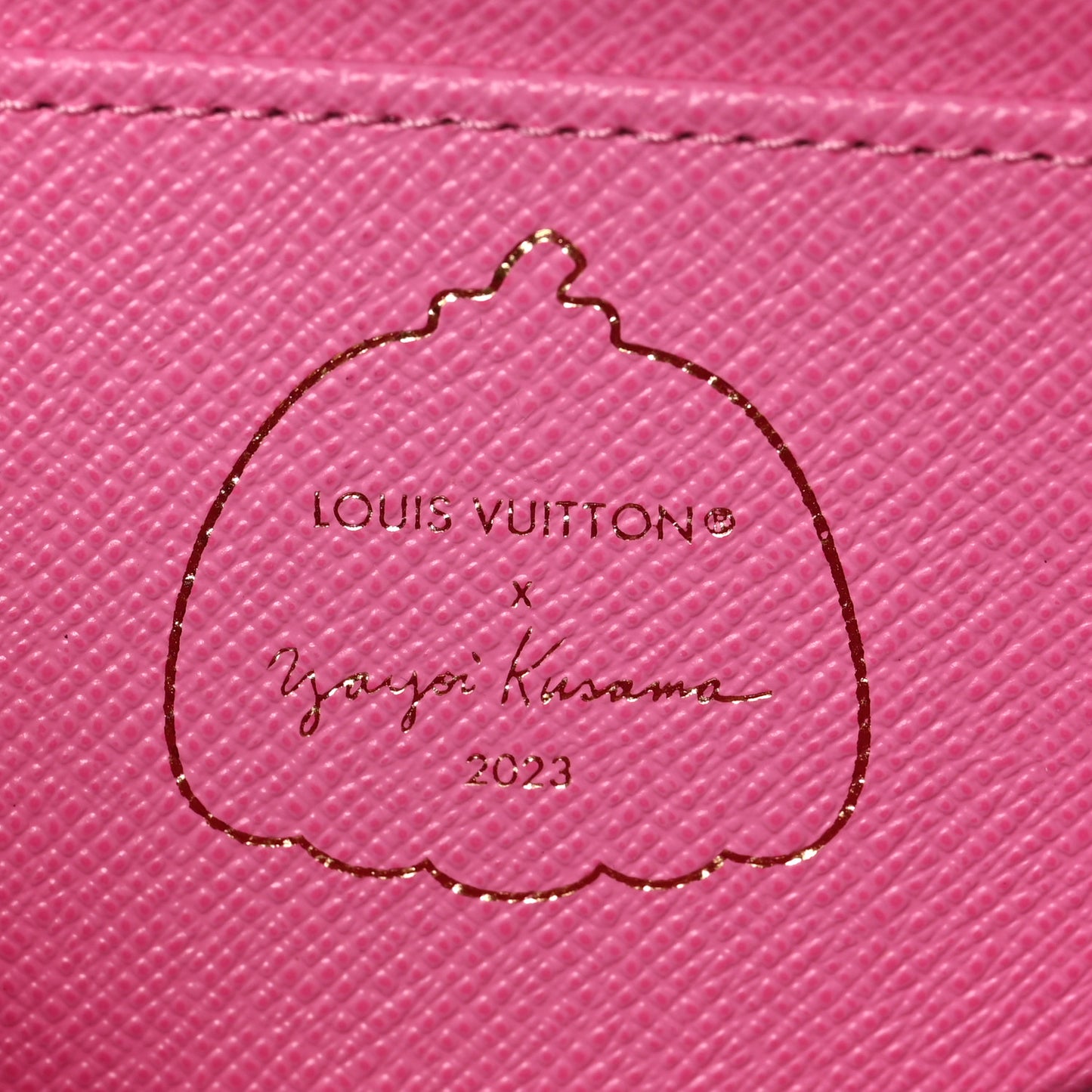 LV X YK Monogram Kusama Pumpkin Sarah Wallet