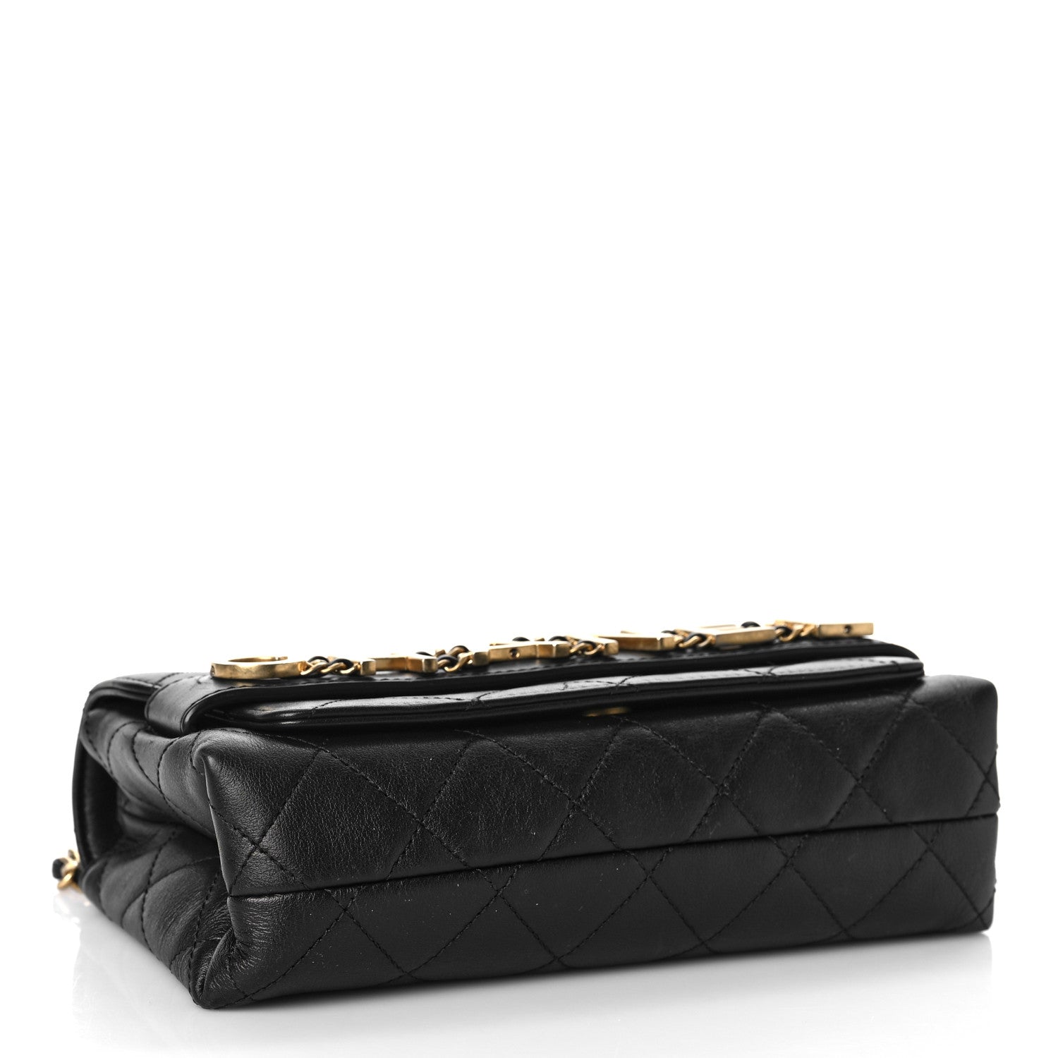 Chanel Calfskin Quilted Small Enchained Flap Black 4 of 12