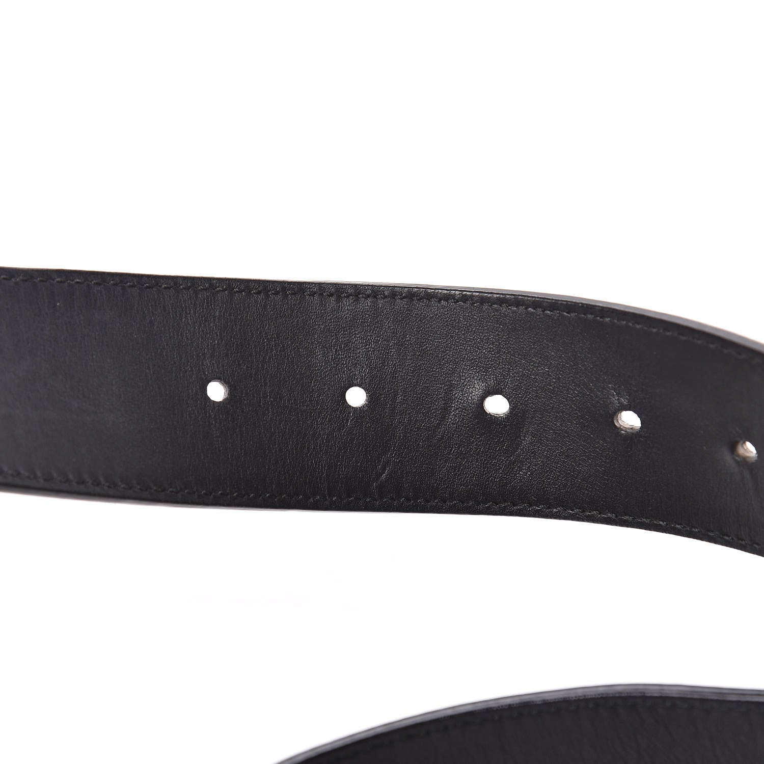 Gucci Textured Dollar Calfskin Double G 40mm Belt 105 42 Dark Cocoa 6 of 7