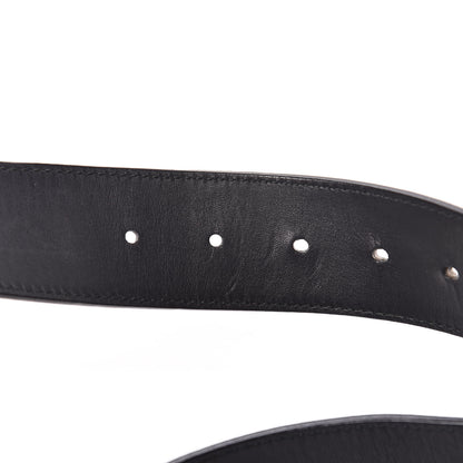 Gucci Textured Dollar Calfskin Double G 40mm Belt 105 42 Dark Cocoa 6 of 7