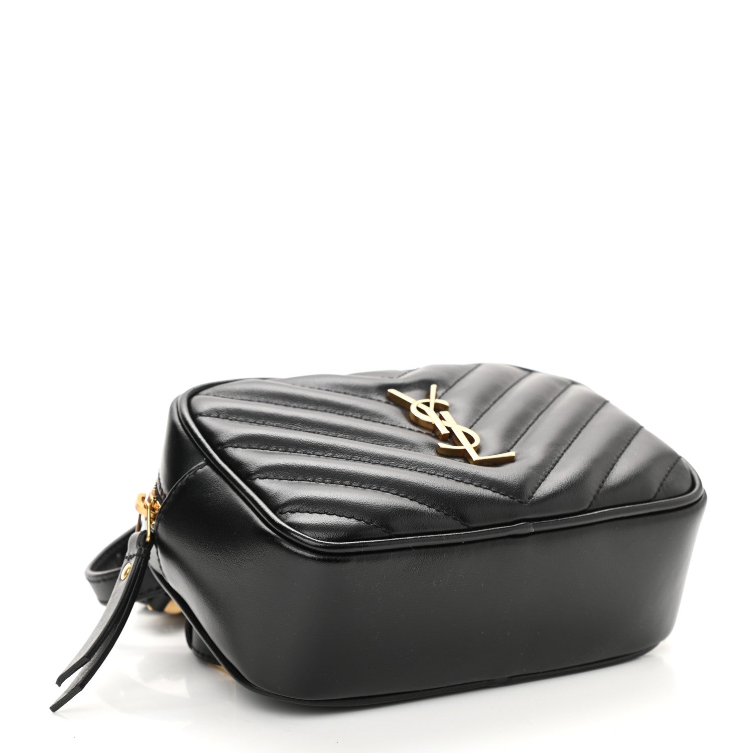 Saint Laurent Calfskin Matelasse Monogram Lou Belt Bag Black 4 of 8
