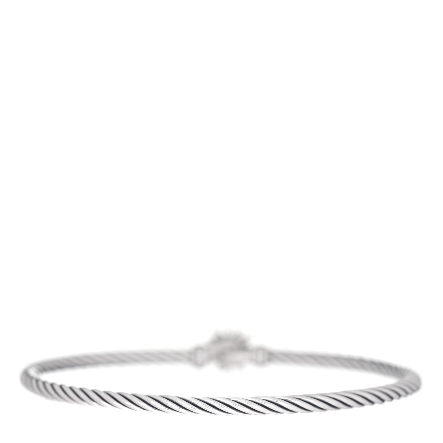 David Yurman Sterling Silver Diamond Starburst Bracelet 3 of 4