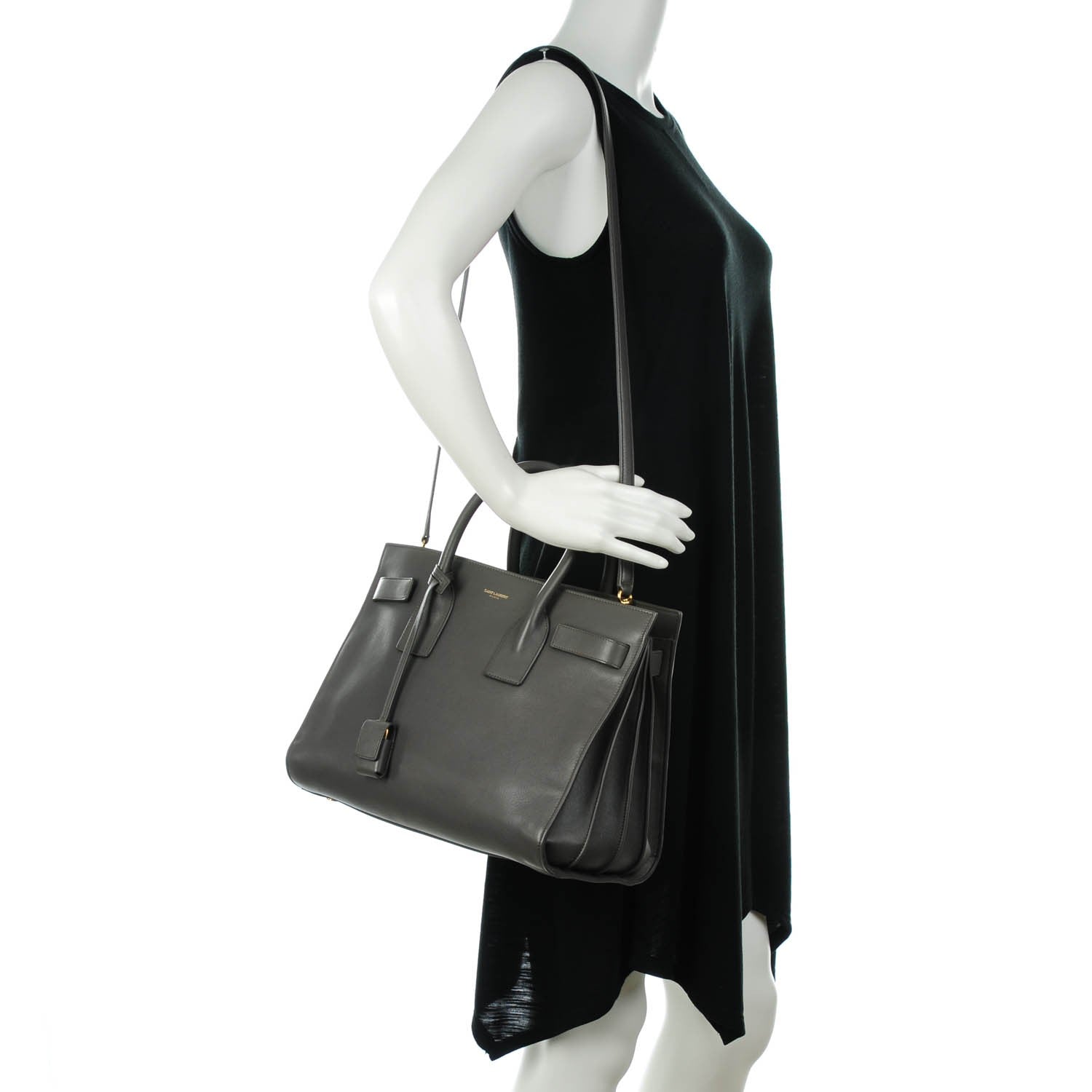 Saint Laurent Calfskin Small Sac De Jour Fog 2 of 7