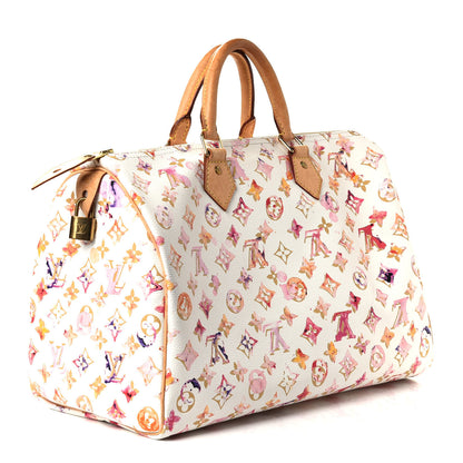 Louis Vuitton Watercolor Aquarelle Speedy 35 White 3 of 8