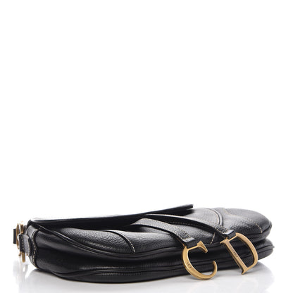 Christian Dior Calfskin Double Saddle Bag Black 4 of 7