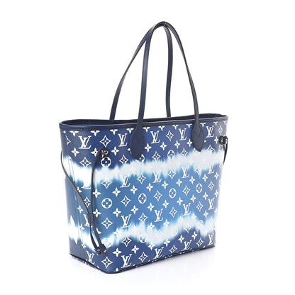 Louis Vuitton Monogram Escale Neverfull MM Blue 3 of 11