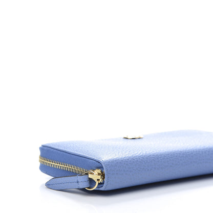 Gucci Dollar Calfskin GG Marmont Zip Around Wallet Clear Sky Blue 6 of 8