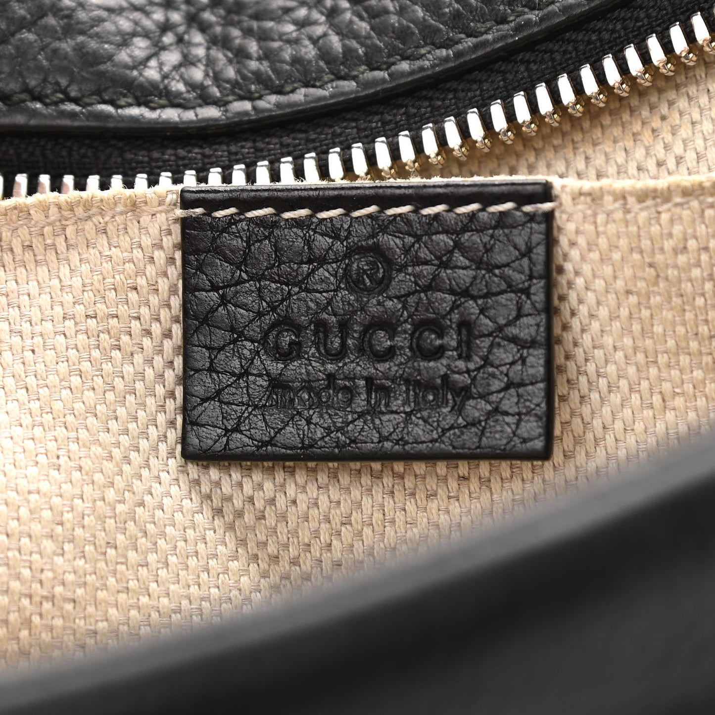 Pebbled Calfskin Small Soho Disco Bag Black
