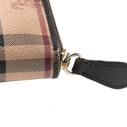 Burberry Haymarket Check Large Ziggy Zip Around Wallet Chocolate 8 of 9