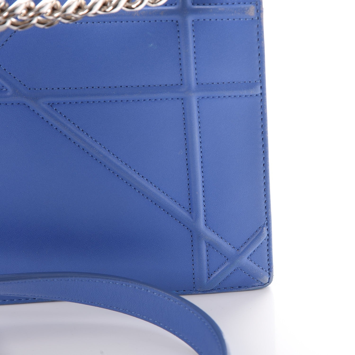Christian Dior Lambskin Medium Diorama Flap Bag Blue 15 of 22