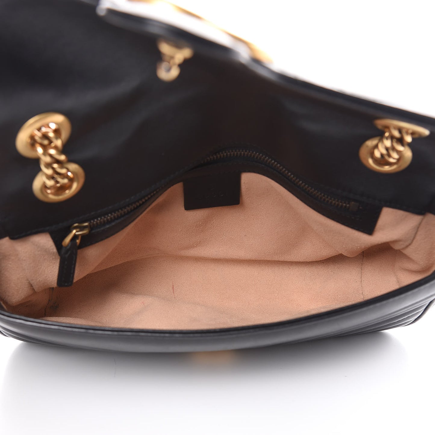 Calfskin Matelasse Small GG Marmont Shoulder Bag Black