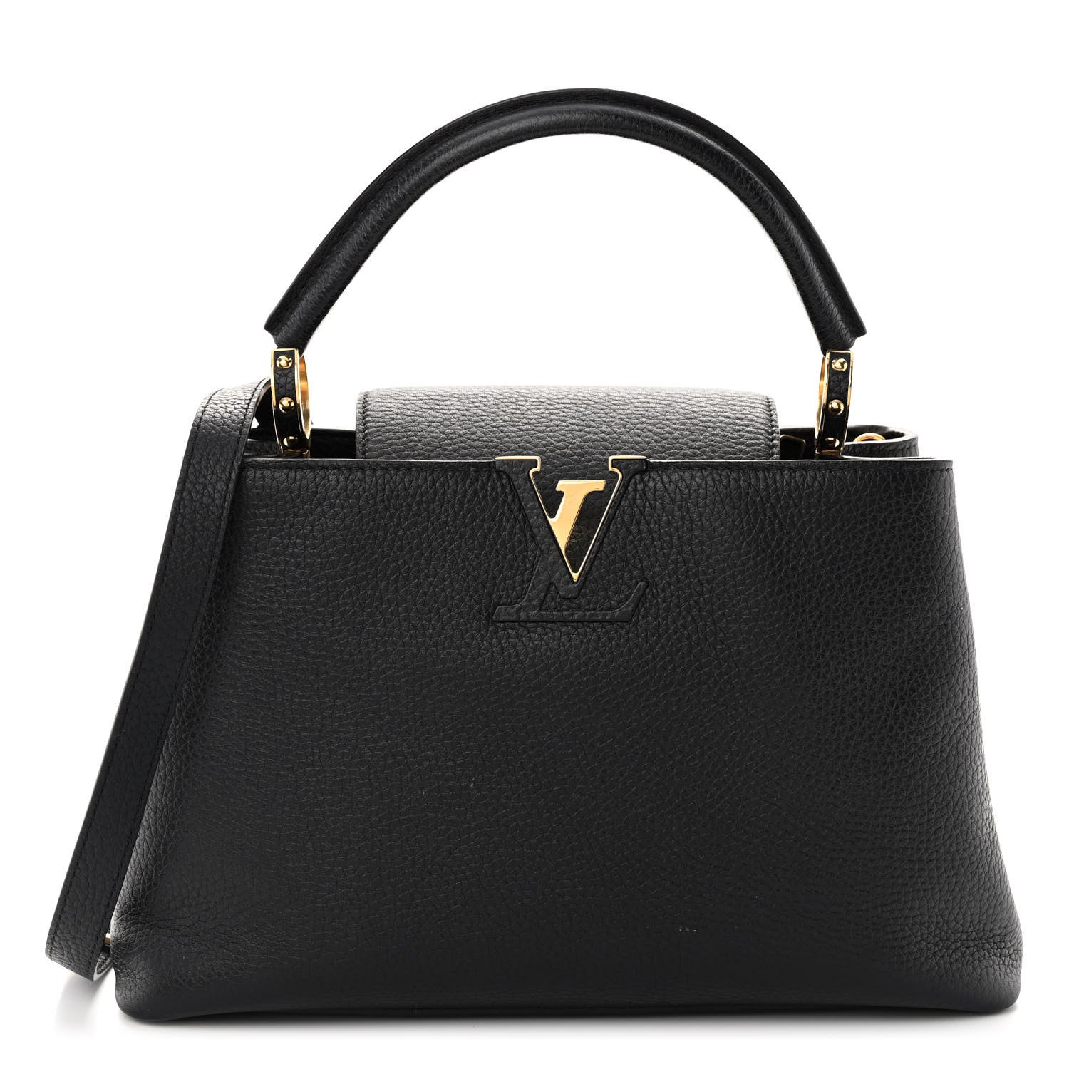 Louis Vuitton Taurillon Capucines PM Black 1 of 10