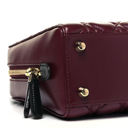 Christian Dior Lambskin Cannage Lily Tote Red Sapphire Blue 5 of 9