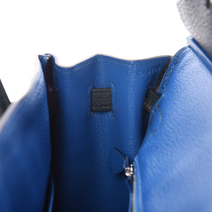 Hermes Togo Swift Officier Birkin 25 Vert Cypress Bleu Zellige 21 of 34
