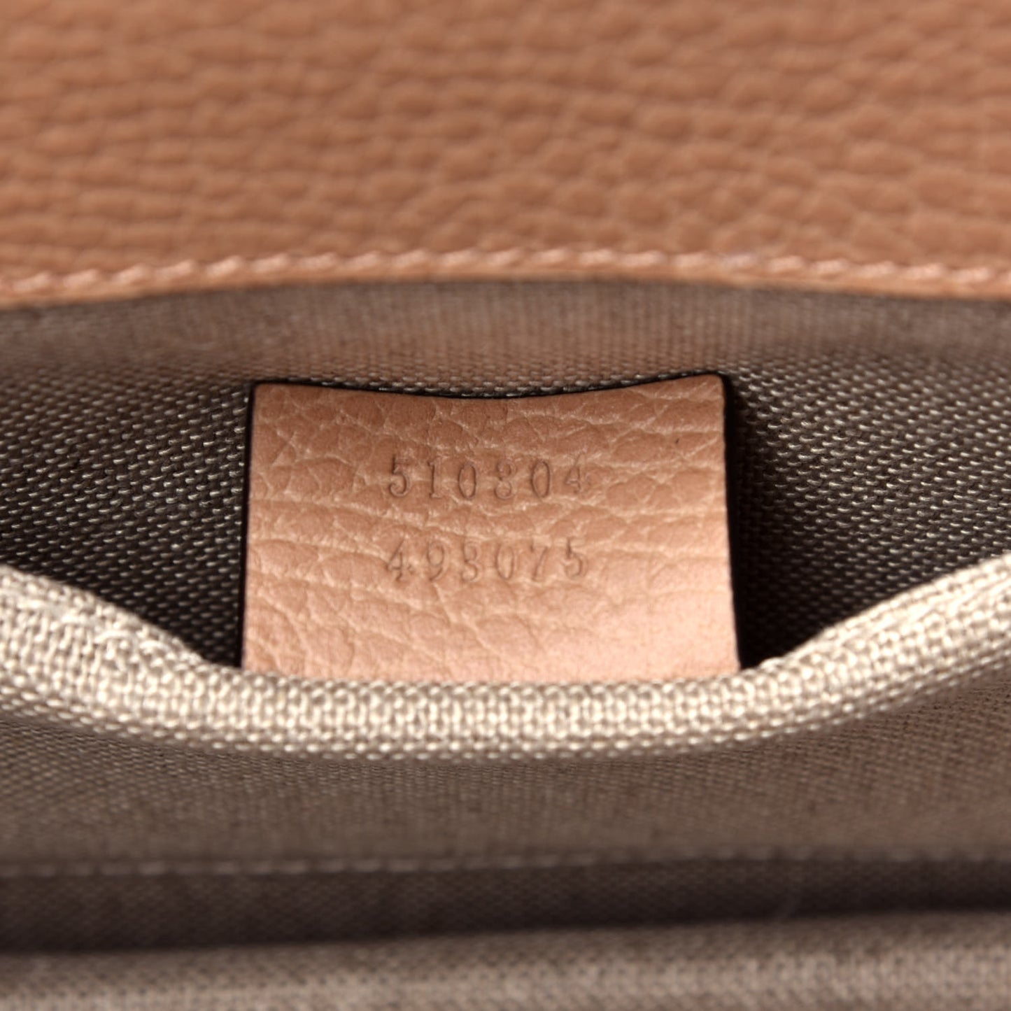 Dollar Calfskin Small Interlocking G Shoulder Bag Camelia