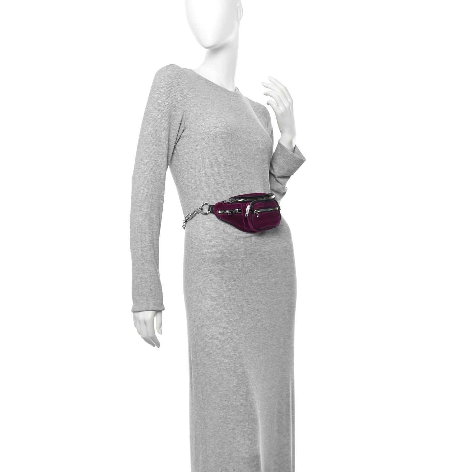 Alexander Wang Velvet Attica Mini Belt Bag Purple 2 of 9