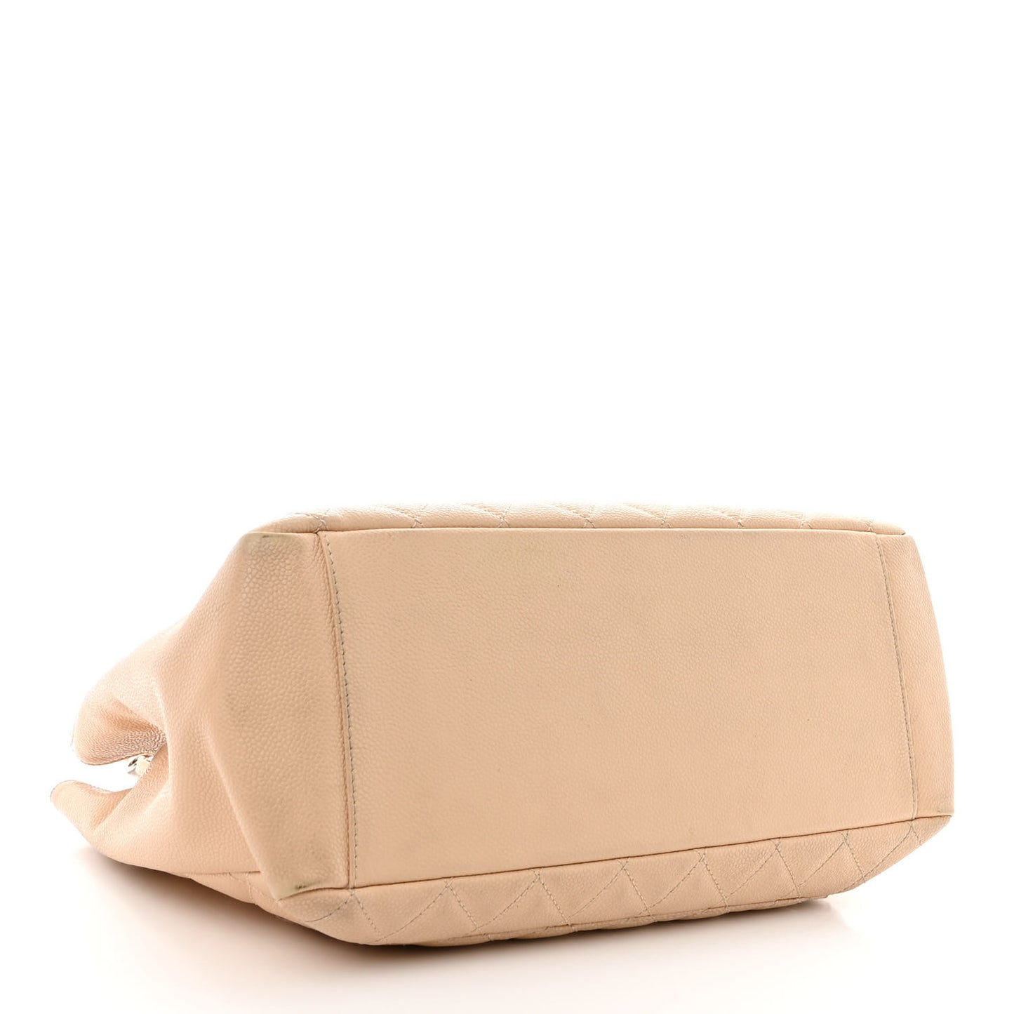 Caviar Quilted Grand Shopping Tote GST Beige Clair