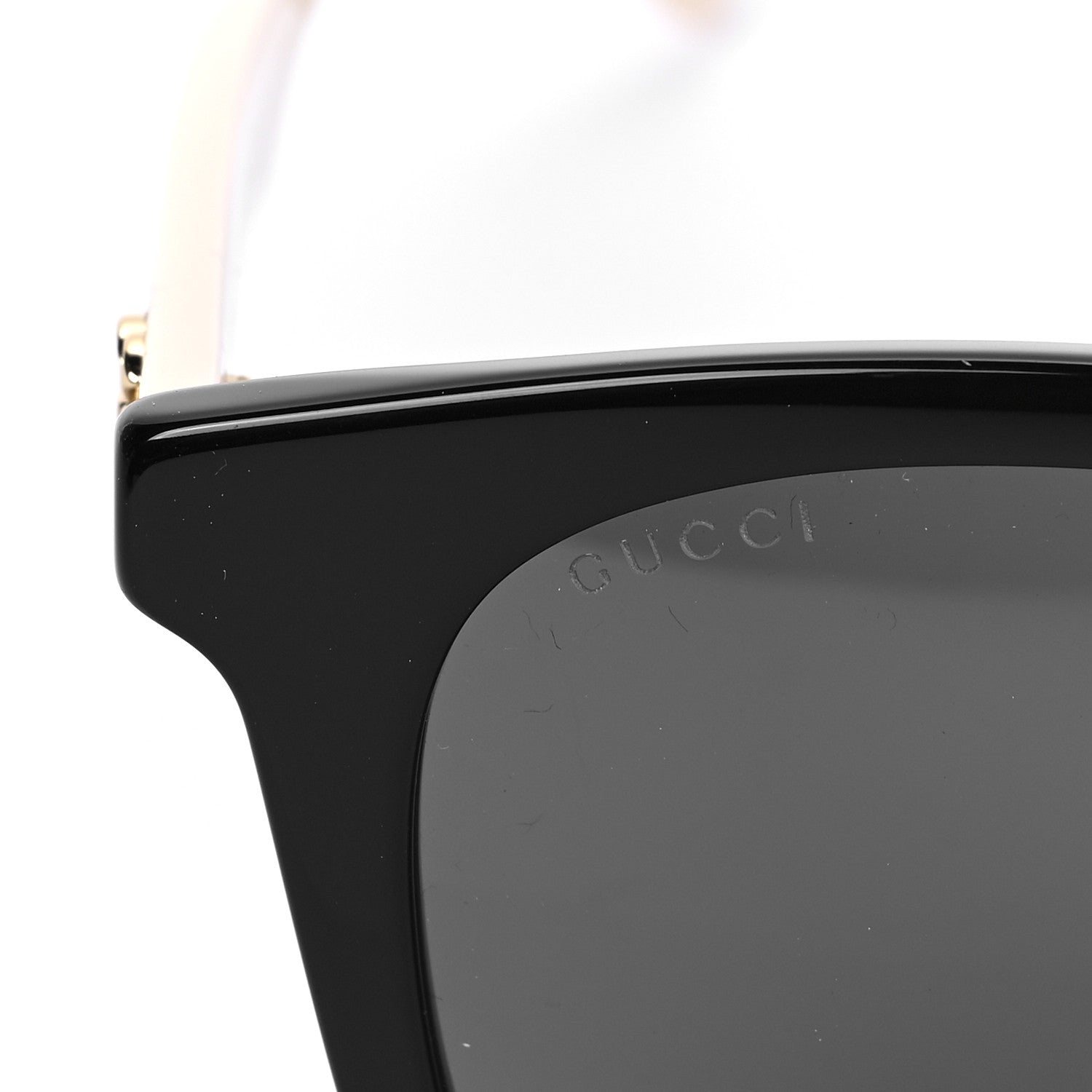 Gucci Acetate Square Frame Sunglasses GG1000SK Black White 7 of 7