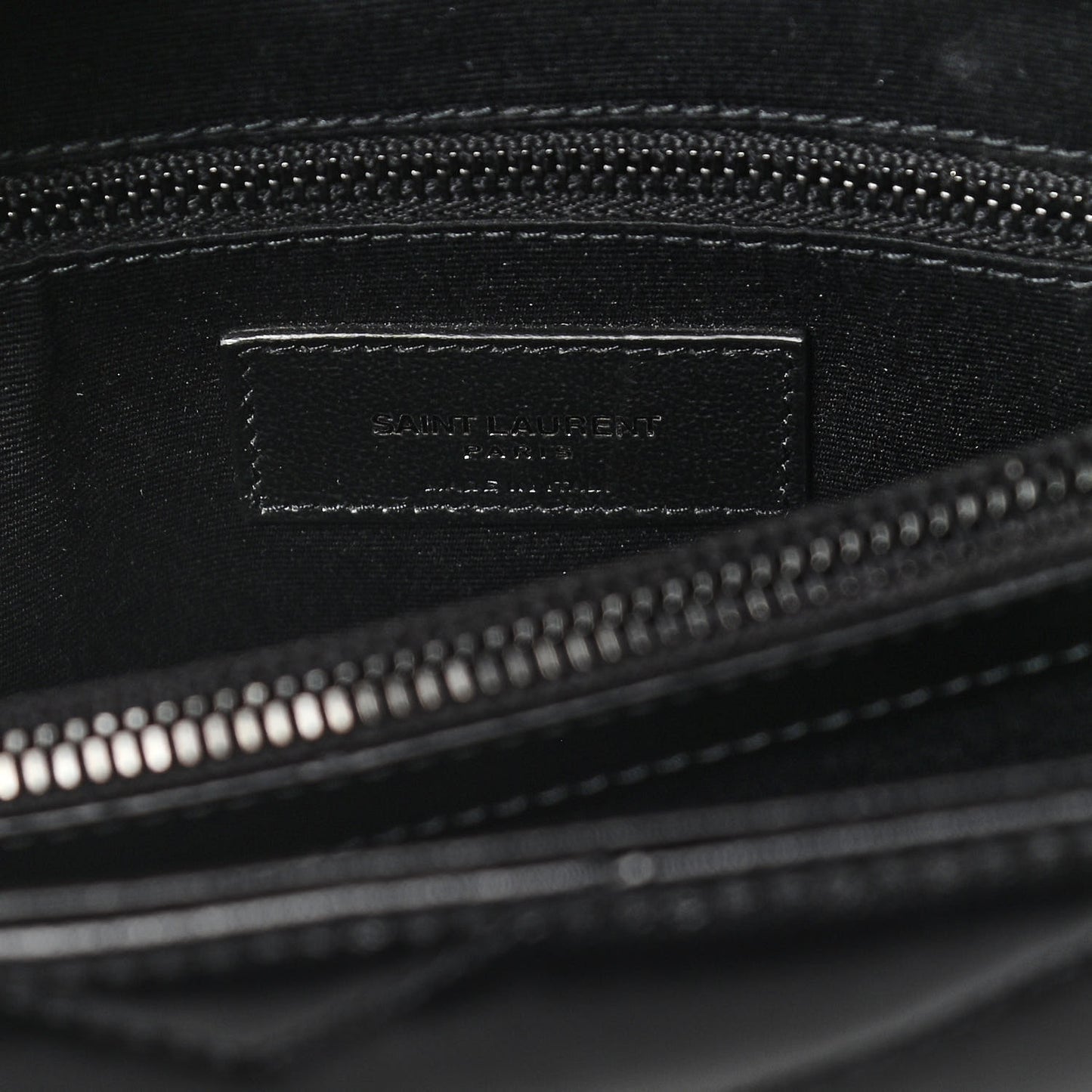 Calfskin Y Quilted Monogram Medium Loulou Chain Satchel Black