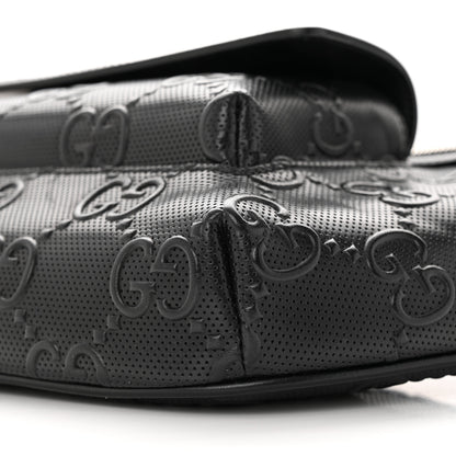 Gucci Calfskin GG Tennis Embossed Pocket Belt Bag Black 11 of 11
