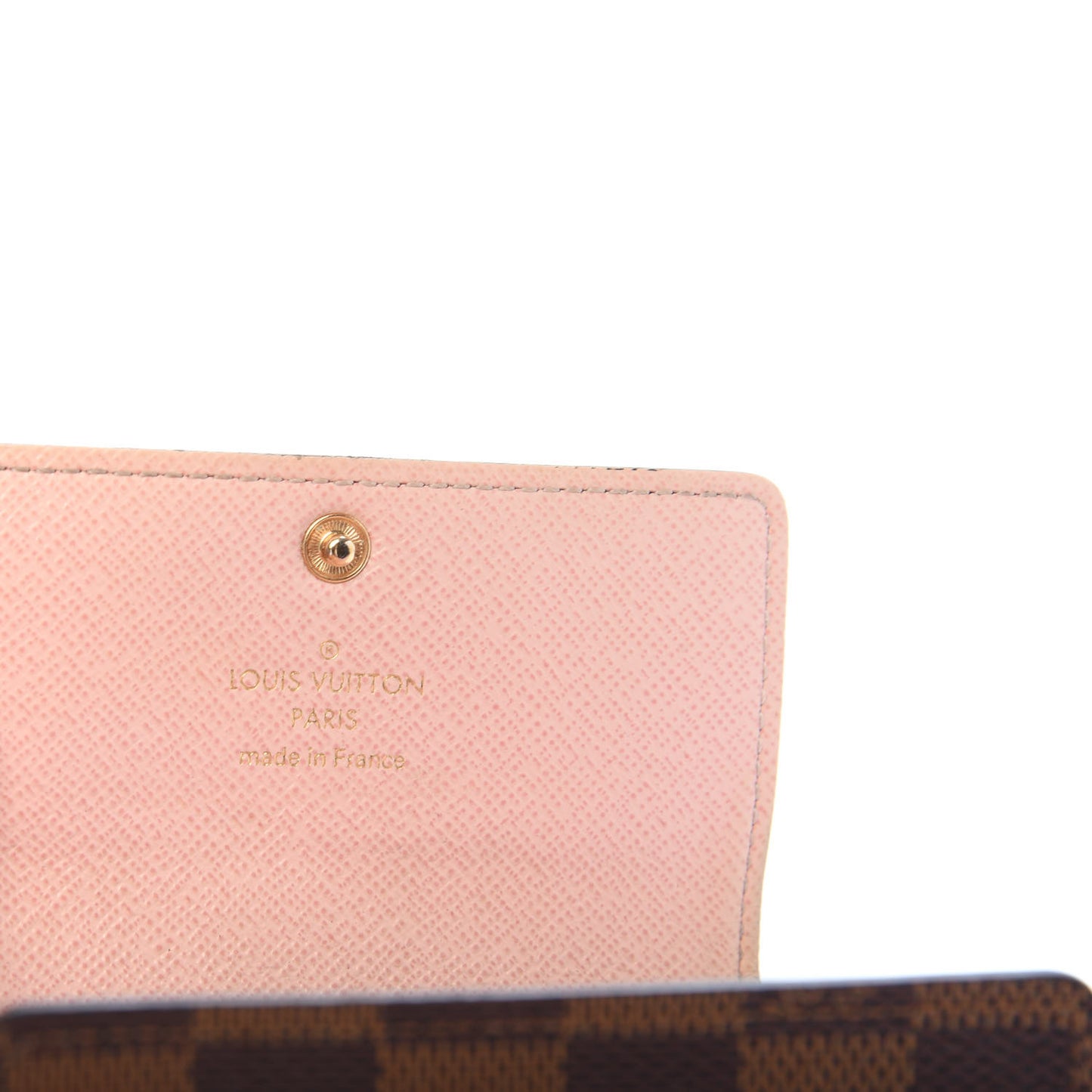 Damier Ebene Multicles 6 Key Holder Rose Ballerine