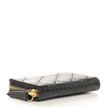 Gucci Guccissima Zip Around Card Case Black 4 of 8