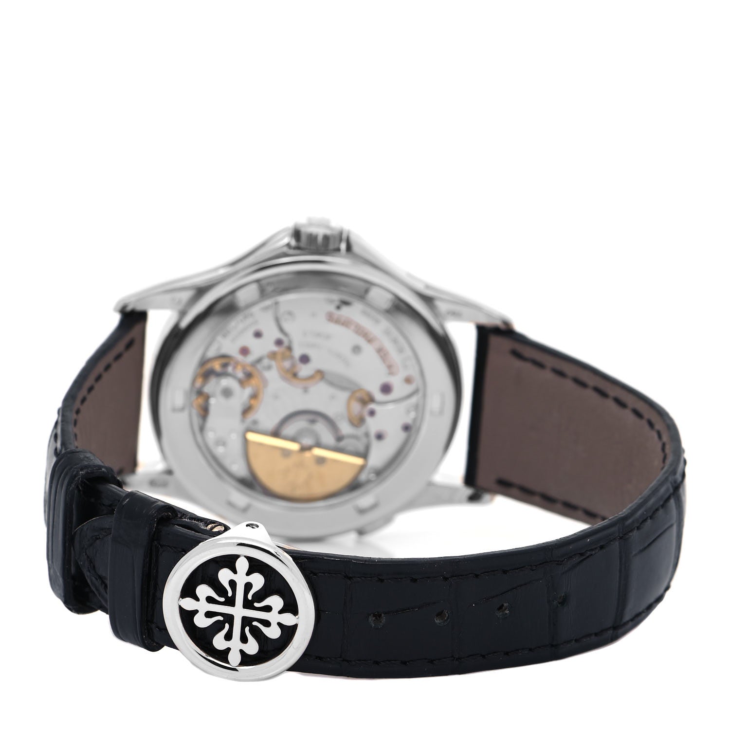 Patek Philippe 18K White Gold Alligator 37mm Complications World Time Automatic Watch 5110G-001 3 of 6