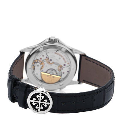 Patek Philippe 18K White Gold Alligator 37mm Complications World Time Automatic Watch 5110G-001 3 of 6