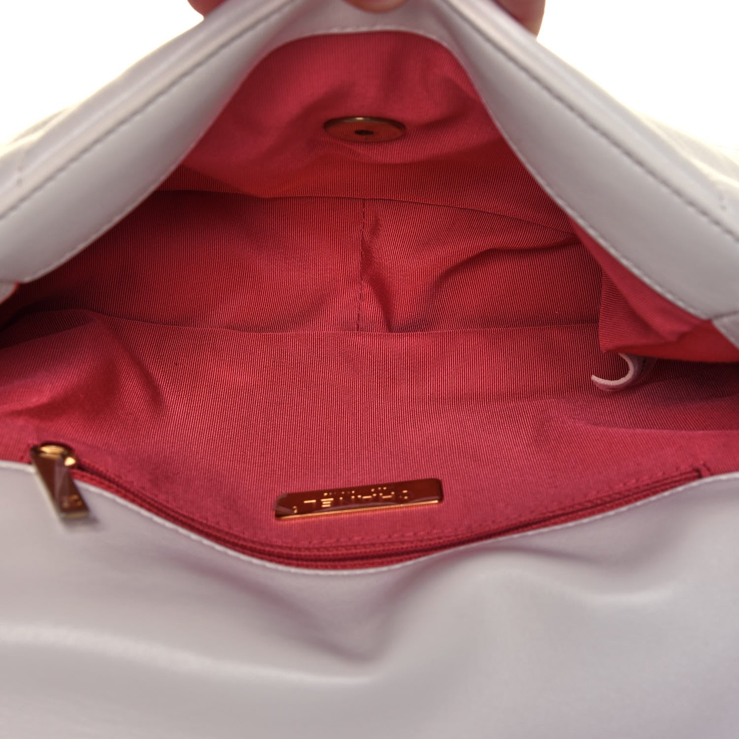 Chanel Lambskin Quilted Medium Chanel 19 Flap White 4 of 5