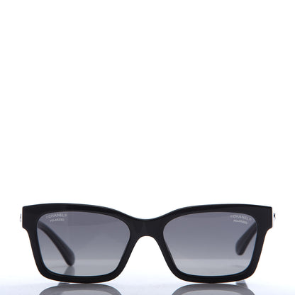 Chanel Acetate Polarized Square Sunglasses 5417 Black 2 of 9