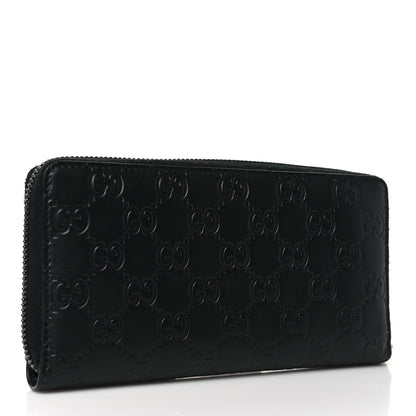 Gucci Guccissima Signature Zip Around Wallet Black 3 of 8