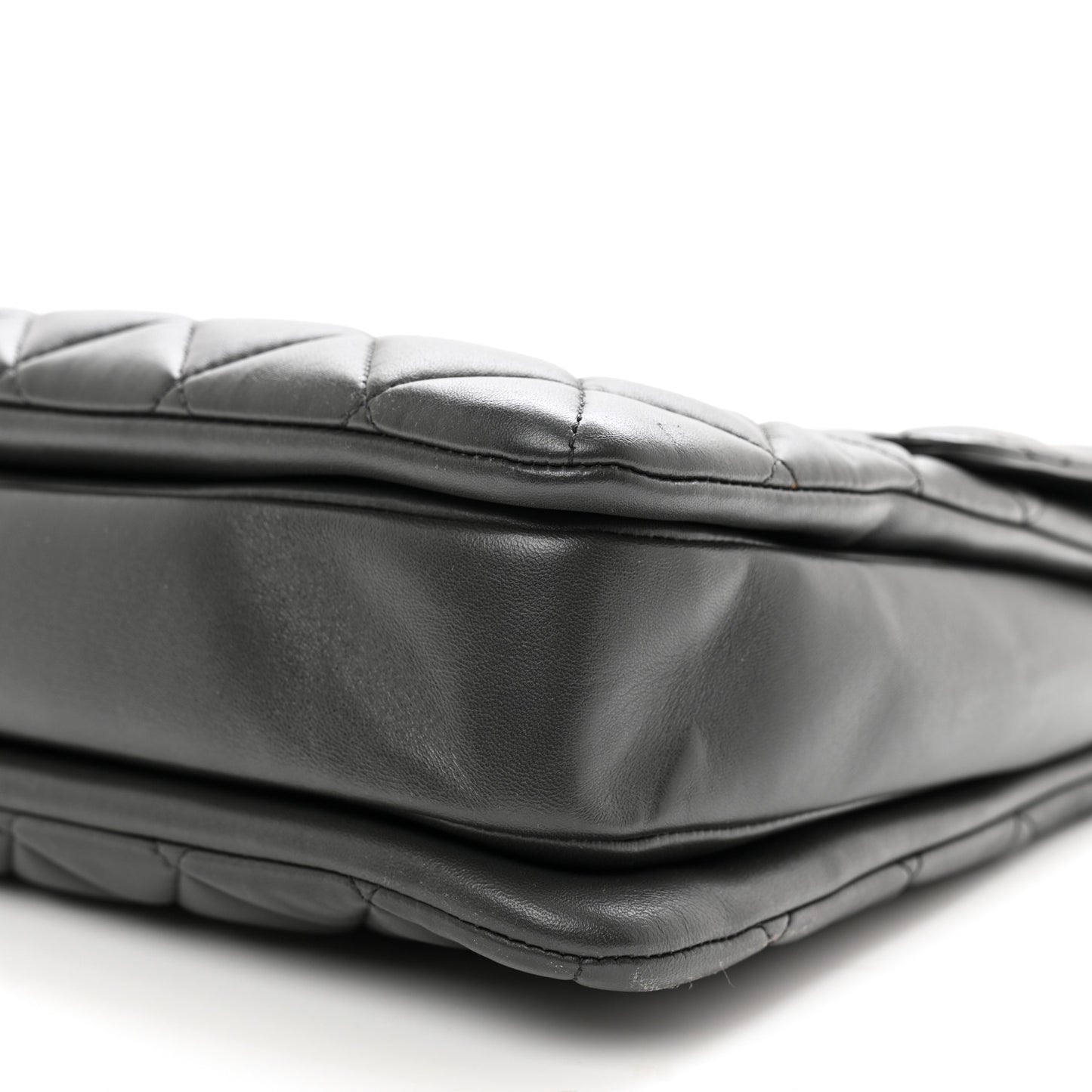 Lambskin Quilted Large Trendy CC Dual Handle Flap Bag Dark Grey