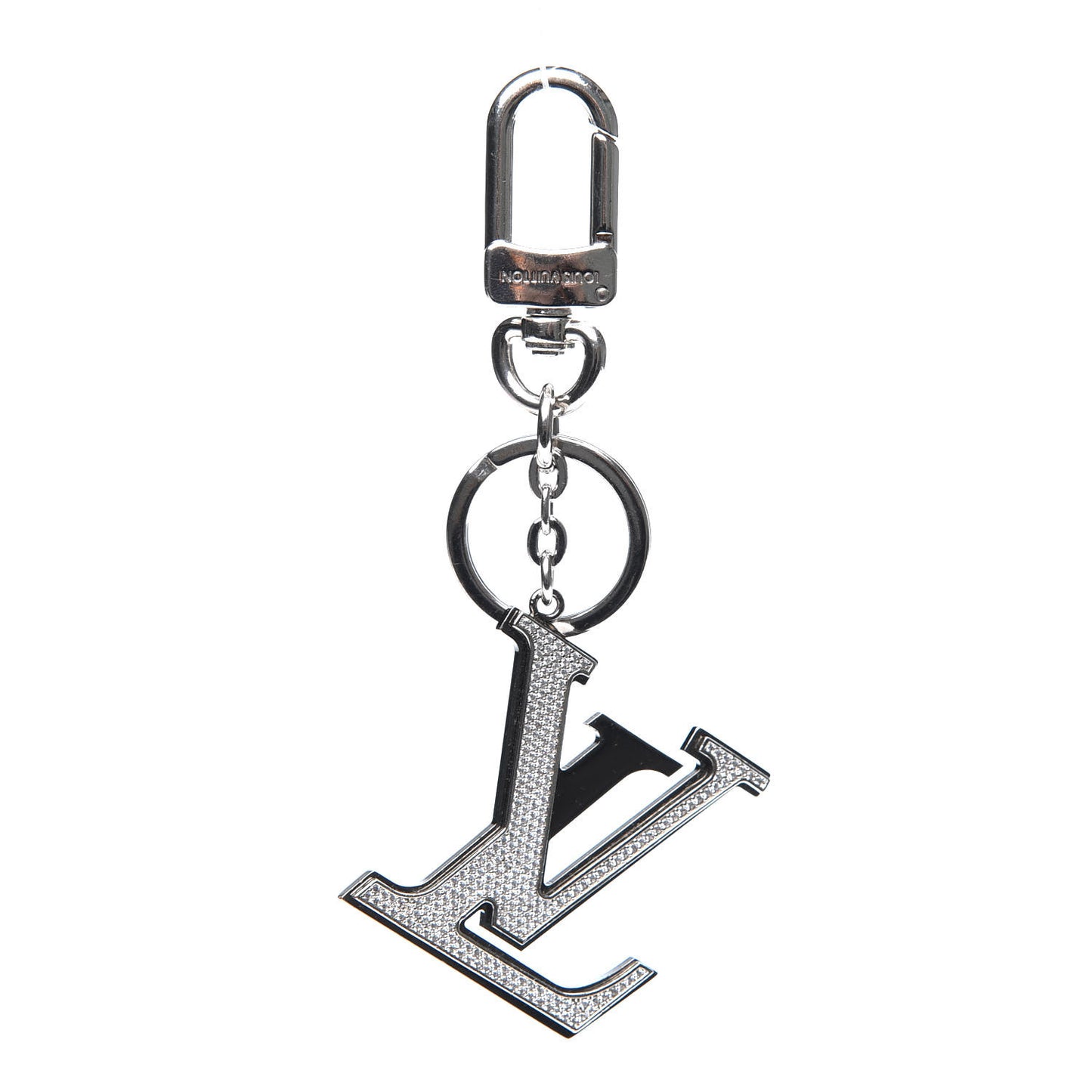 Strass LV Capucines Bag Charm Key Holder Silver