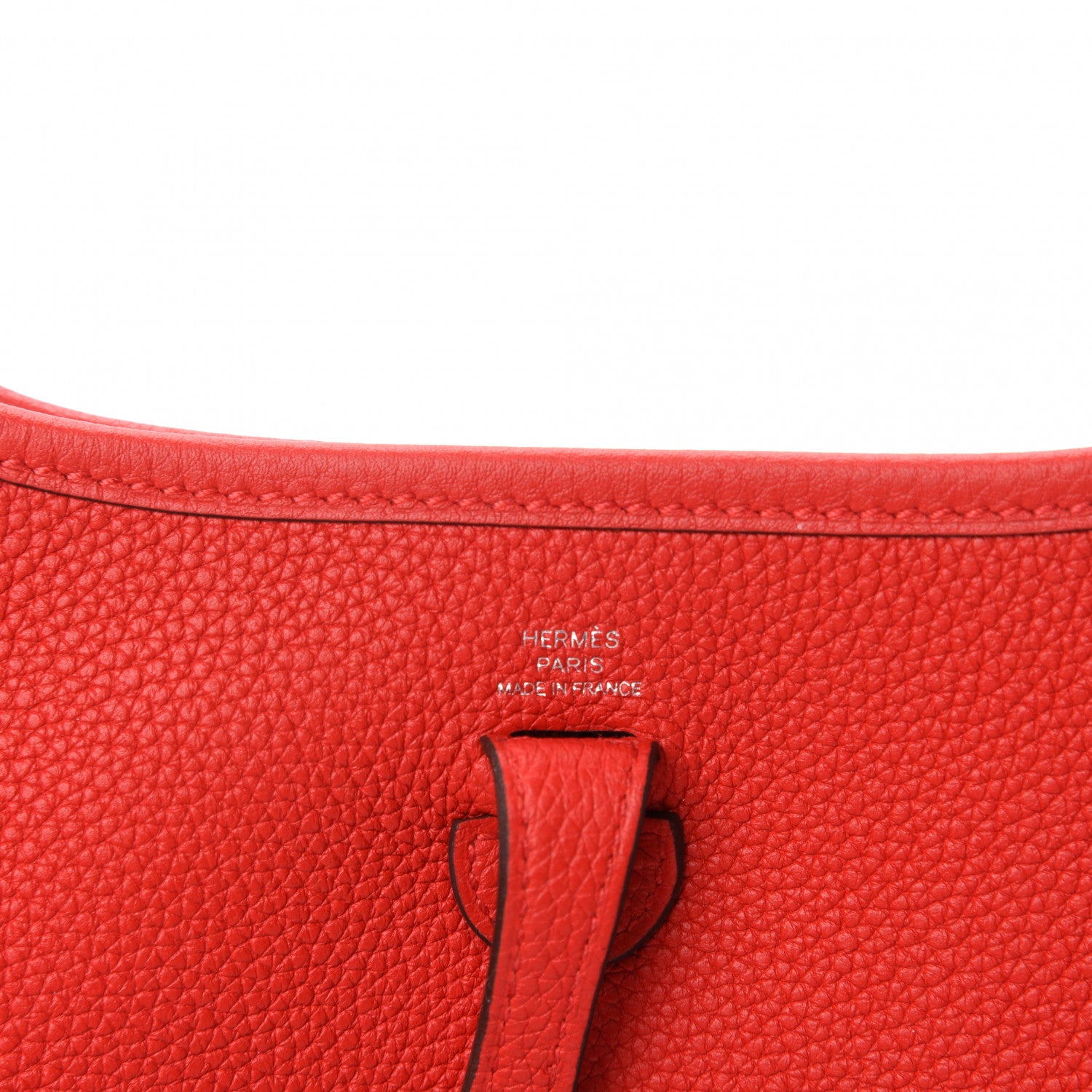 Hermes Taurillon Maurice Evelyne TPM Rouge De Coeur Bleu Du Nord 8 of 11
