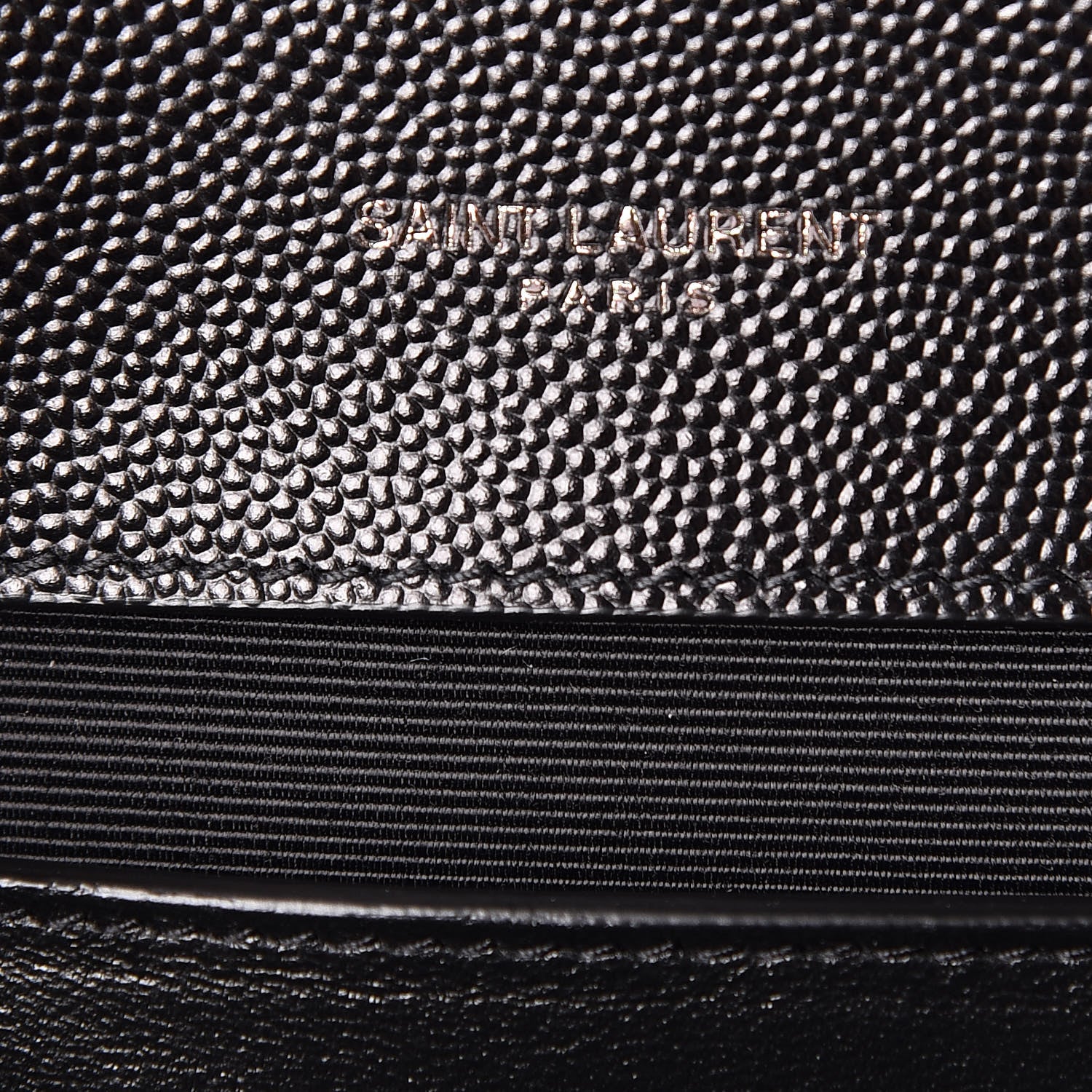 Saint Laurent Grain De Poudre Textured Mixed Matelasse Triquilt Medium Monogram Satchel Black 7 of 11