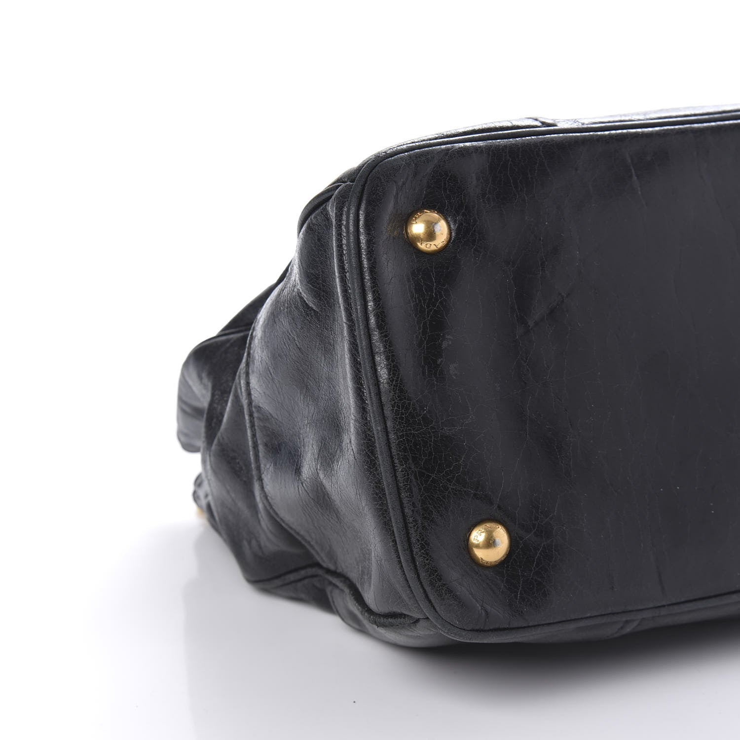 Prada Vitello Shine Top Handle Bag Black 6 of 9