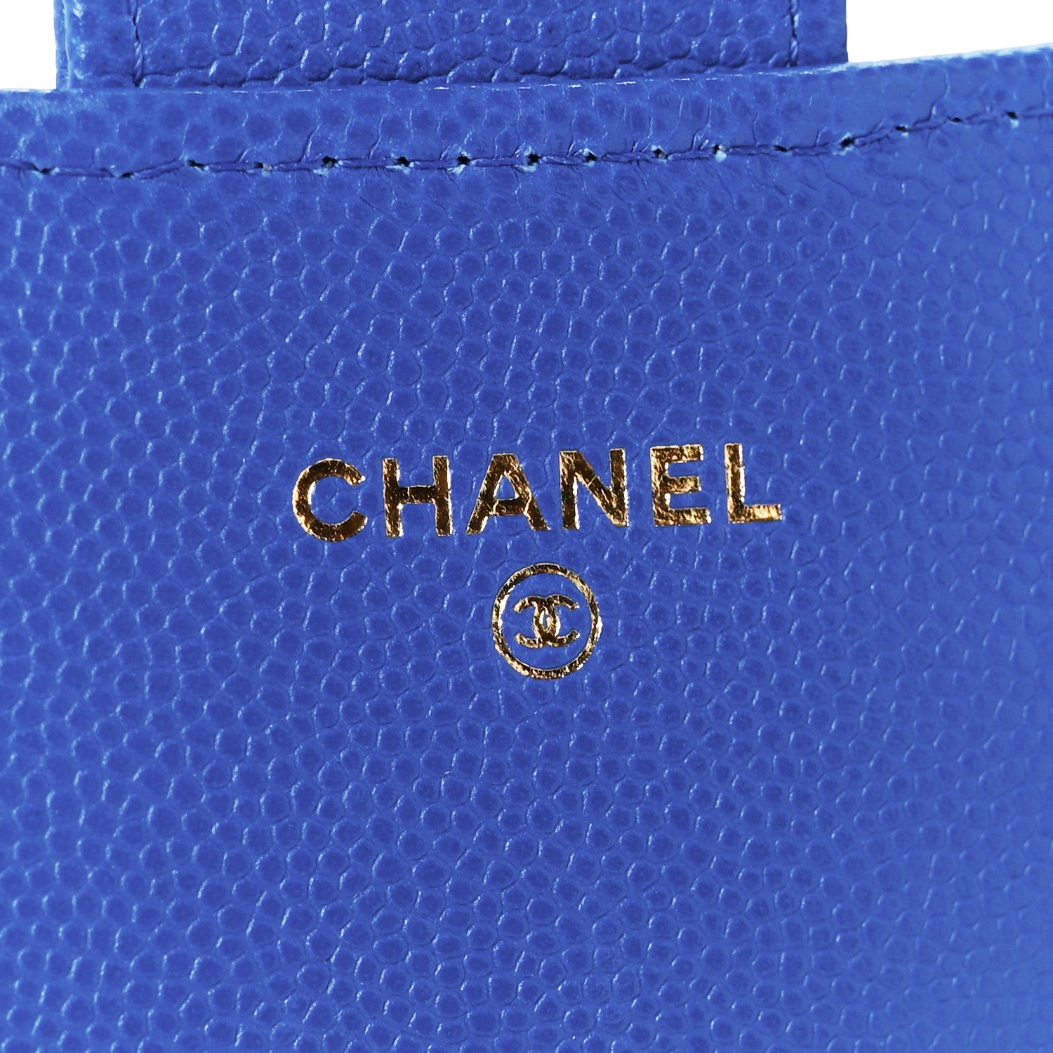 Chanel Caviar Quilted Large Gusset Flap Wallet Blue 6 of 13